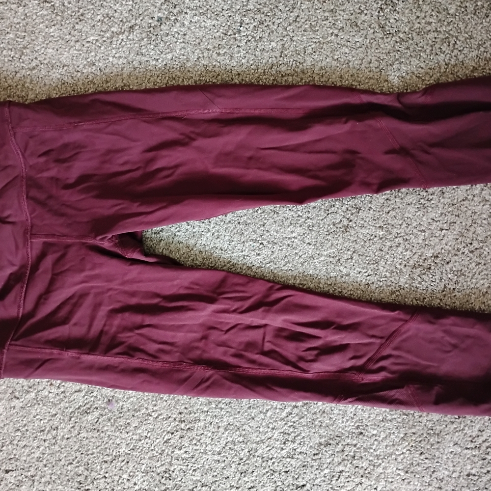 Red Stretchy Leggings Full-Length Vibrant